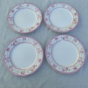 Set of 4 Waverly Garden Room Vintage Rose Salad Plates - Shabby Chic